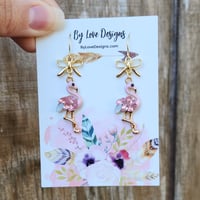 Image 2 of Fancy Flamingo Earrings | Flamingo Dangle Earrings