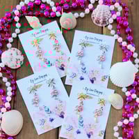 Image 1 of Fancy Flamingo Earrings | Flamingo Dangle Earrings