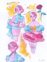 i know everything they don't (pearl watercolor painting)