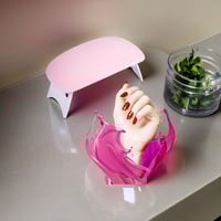 Image 1 of Mini Nail Dryer Machine Portable 6 LED UV Manicure Lamp Home 