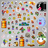 Image 2 of Super Mario World Half-Scale Magnet Set (70 Pieces)