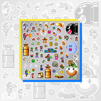 Image 1 of Super Mario World Half-Scale Magnet Set (70 Pieces)