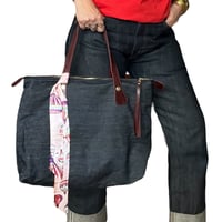 Image 4 of The Jagger Tote in Japanese Denim