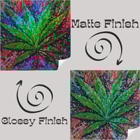 Image 3 of  Cannabis Leaf 420 Art Holographic Sticker - 3 in.