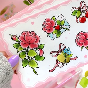 Image of Valentine's Tattoo Flash STICKER SHEET