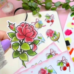 Image of Valentine's Tattoo Flash STICKER SHEET