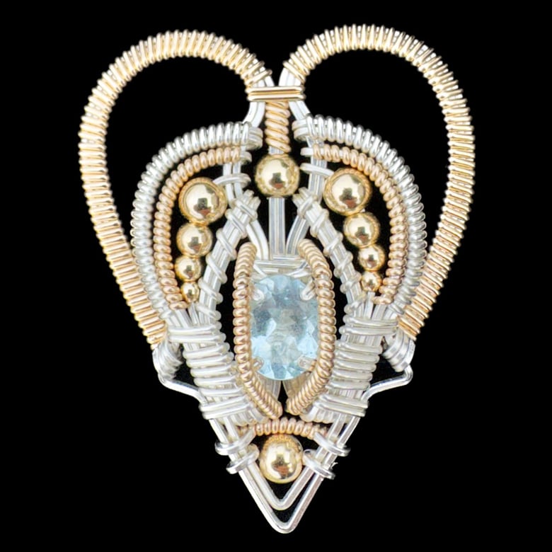 Image of Aquamarine "Love Drop" Pendant