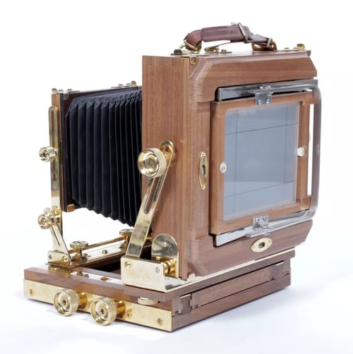 Image of Zone VI "gold" 4X5 Field Camera w/ 150mm + 90mm Lenses + Holders + FILM #5784