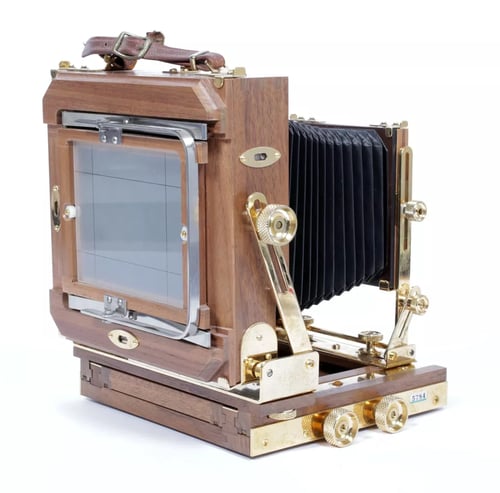 Image of Zone VI "gold" 4X5 Field Camera w/ 150mm + 90mm Lenses + Holders + FILM #5784