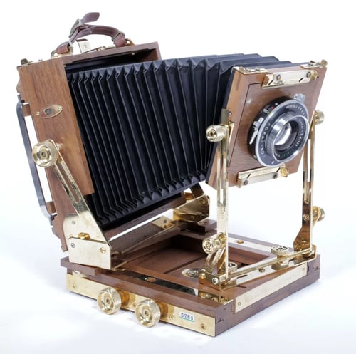 Image of Zone VI "gold" 4X5 Field Camera w/ 150mm + 90mm Lenses + Holders + FILM #5784