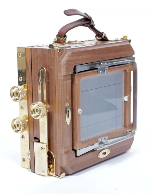 Image of Zone VI "gold" 4X5 Field Camera w/ 150mm + 90mm Lenses + Holders + FILM #5784