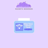 Alien Smut Library Card Magnetic Bookmark - ROMANTASY BOOKCON LA 2025 PREORDER 