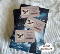 Fantasy Library Card Metal Bookmark - ROMANTASY BOOKCON LA 2025 PREORDER 