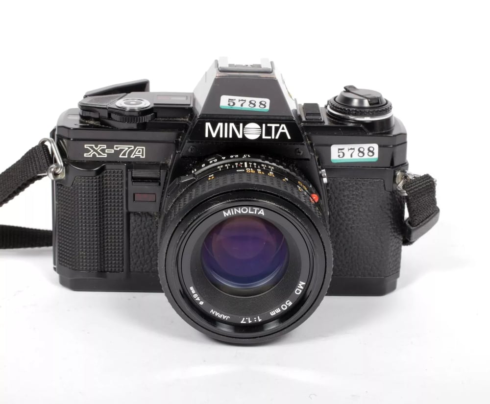 Image of Minolta X-7a 35mm SLR Film Camera + MD 50mm F1.7 lens #5788