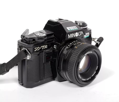 Image of Minolta X-7a 35mm SLR Film Camera + MD 50mm F1.7 lens #5788