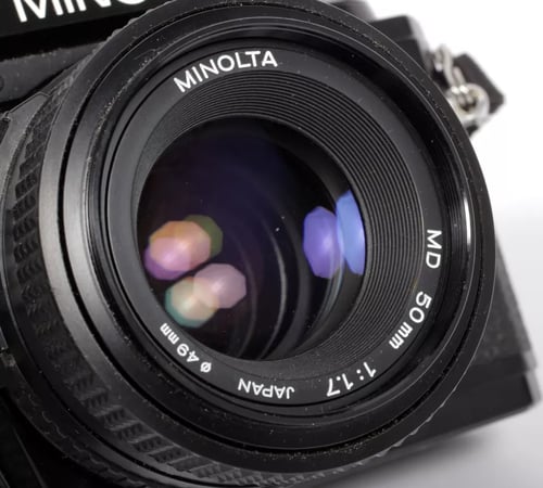 Image of Minolta X-7a 35mm SLR Film Camera + MD 50mm F1.7 lens #5788