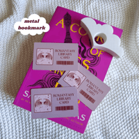 Romantasy Library Card Metal Bookmark