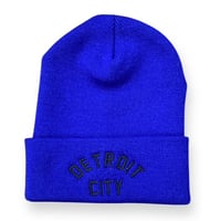 Detroit City Knit Cuff Beanie (Blue)