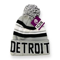 Detroit Pom Beanie (Grey)