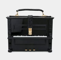 BLACK PIANO HANDBAG