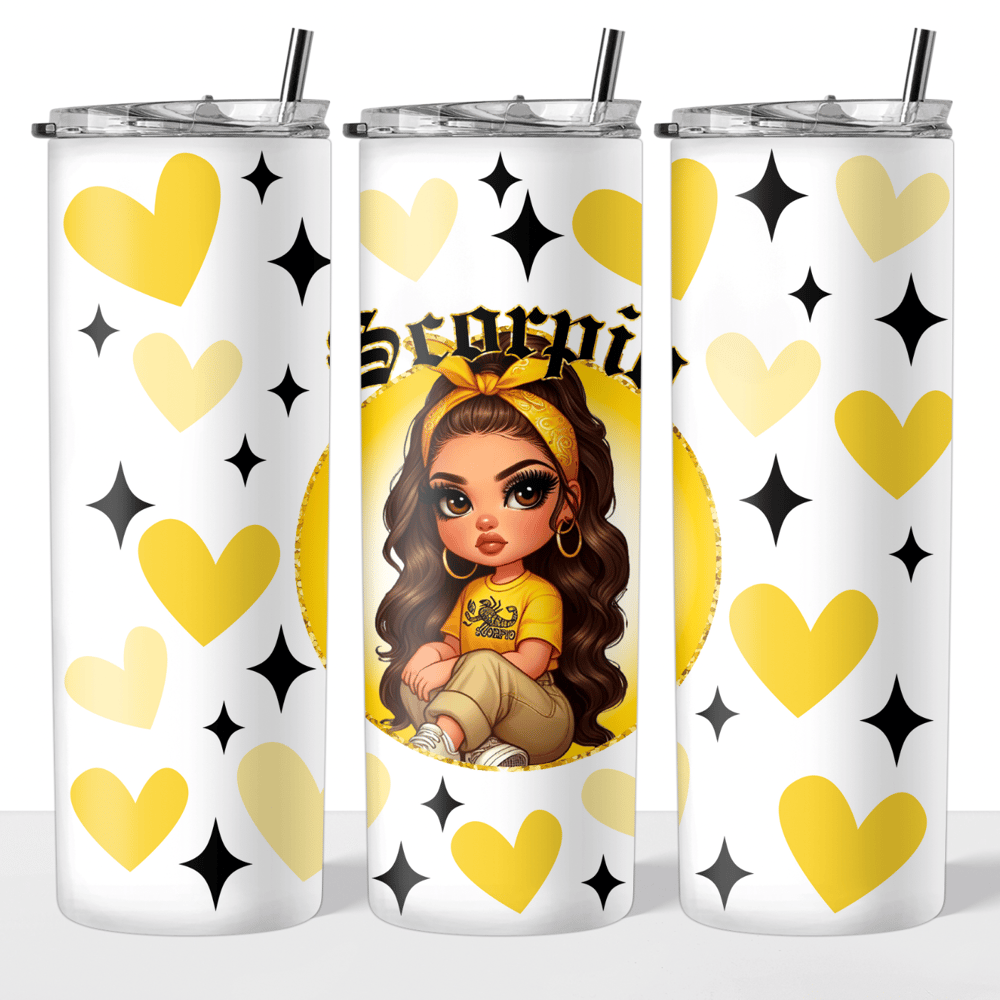 Image of Zodiac Doll (Select Your Zodiac) 20oz Tumbler💖