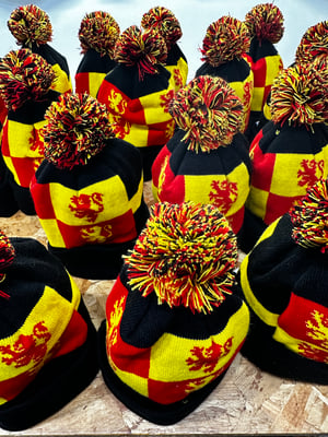 Image of Glyndŵr  x Dewi Sant Half N Half Bobble Hat 