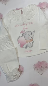Image 2 of Dumbo 1st birthday grill pjs 