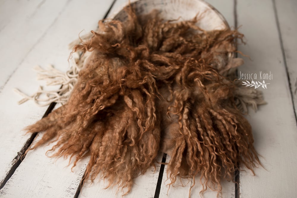 Image of Toffee Coffee hand felted fur (A)