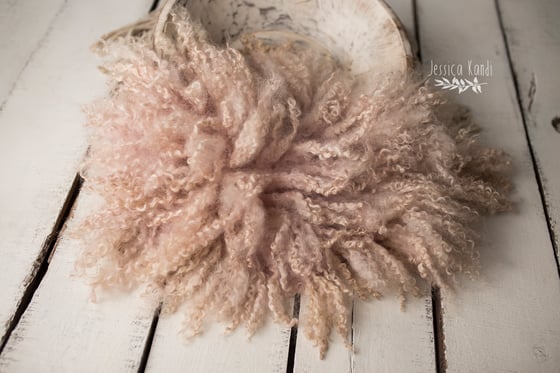 Image of Warm Pastel Rose hand felted fur