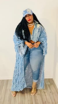 Image 3 of JADE Denim Luxe Fringe Duster