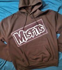 Image 1 of The Misfits pullover patch hoodie sweatshirt, XL. Black pullover hoodie