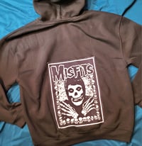 Image 2 of The Misfits pullover patch hoodie sweatshirt, XL. Black pullover hoodie