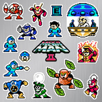 Image 1 of Mega Man II Magnet Set (15 Pieces)