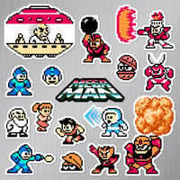 Image 1 of Mega Man Magnet Set (16 Pieces)