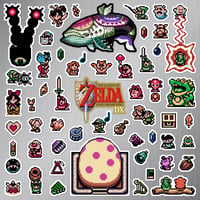 Image 1 of The Legend of Zelda: Link's Awakening DX Magnet Set (53 Pieces)