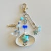 blue star seashell keychain