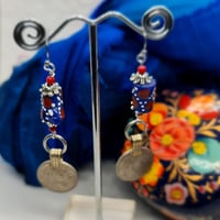 Image 2 of A Bit Boho African Bead & Coin Drop Earrings (BB003)