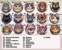 Image 2 of Car Coasters (Hippie Cat Breeds)