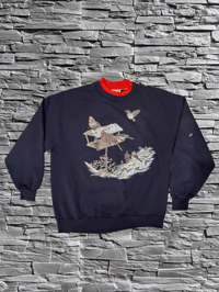 Image 1 of Vintage Morning Sun Winter Birds Sweater 