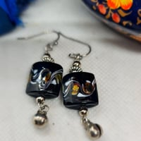 Image 5 of A Bit Boho Ceramic Bead and Silver Earrings  (BB005)