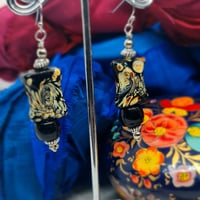 Image 5 of A Bit Boho Ceramic Bead and Silver Earrings (BB006)