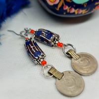 Image 4 of A Bit Boho African Bead & Coin Drop Earrings (BB007)