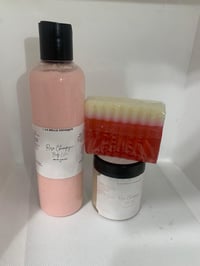 Image 8 of RADIANT BLISS SET: ROSE CHAMPAGNE LOTION, BODY SCRUB, SOAP 