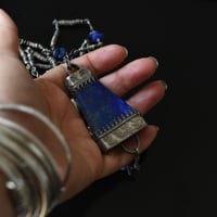 Image 2 of Diving Deep Lapis lazuli artisan silver necklace