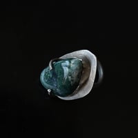 Image 2 of Magical Worlds of Moss Agate and silver ring