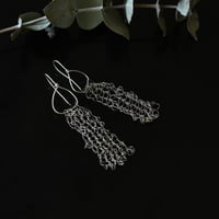 Image 1 of Staying Gentle Silver woven earrings