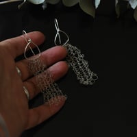 Image 2 of Staying Gentle Silver woven earrings
