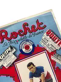 Image 3 of Commemorative poster "Cycle Rochet" Raphaël Geminiani 1953 French professional road champion