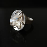 Image 2 of Illuminator of the Soul Silver and Rutilated Quartz crystal ring