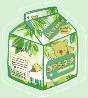 Image of Milk Carton Snack Vinyl Sticker